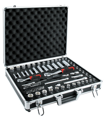 T45907 Набор инструмента 81 предмет 1/4" и 3/8" в алюминиевом кейсе (дюйм+метрика)