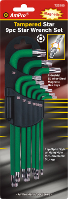 T22985 Набор  Г-образных TORX магн., 9 предметов (T10-T50)